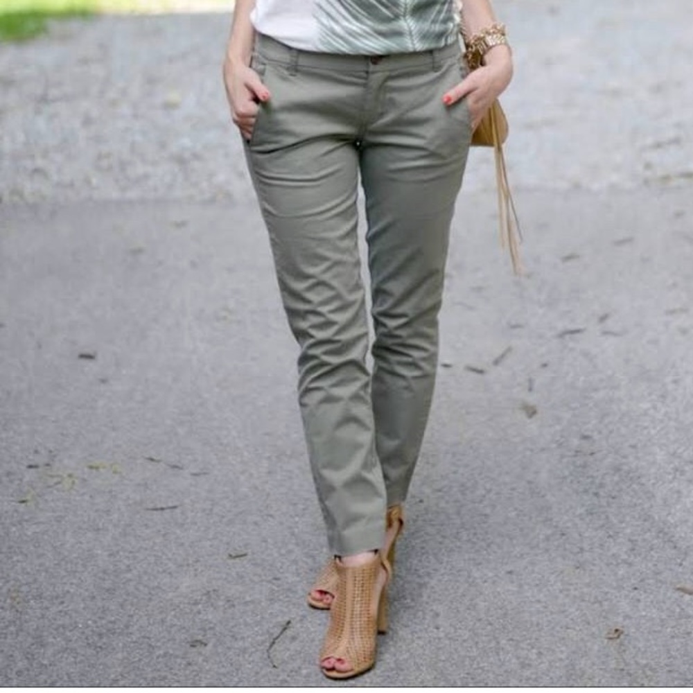 J crew Frankie pant in olive